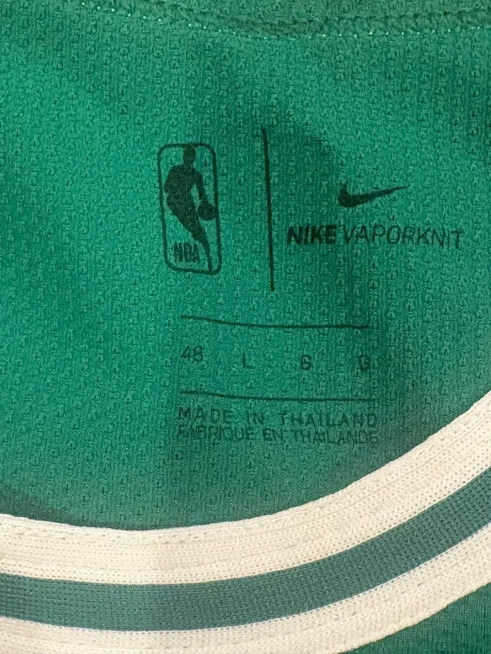 Rare Nike Vaporknit Boston Celtics Jack's Abby Brewery Promo NBA Jersey 48